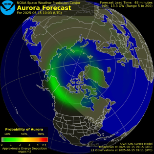 Current Northern hemispheric power input map